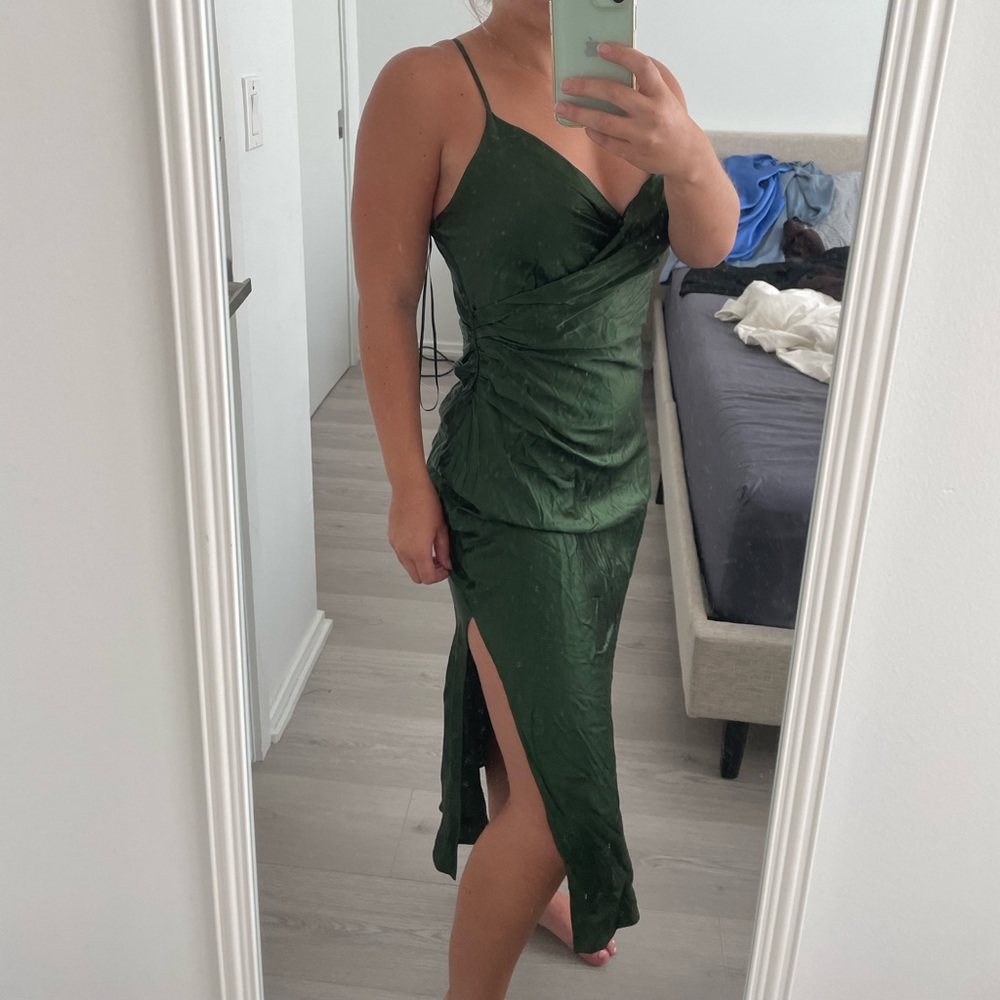 Zara satin wrap dress. New with tags.